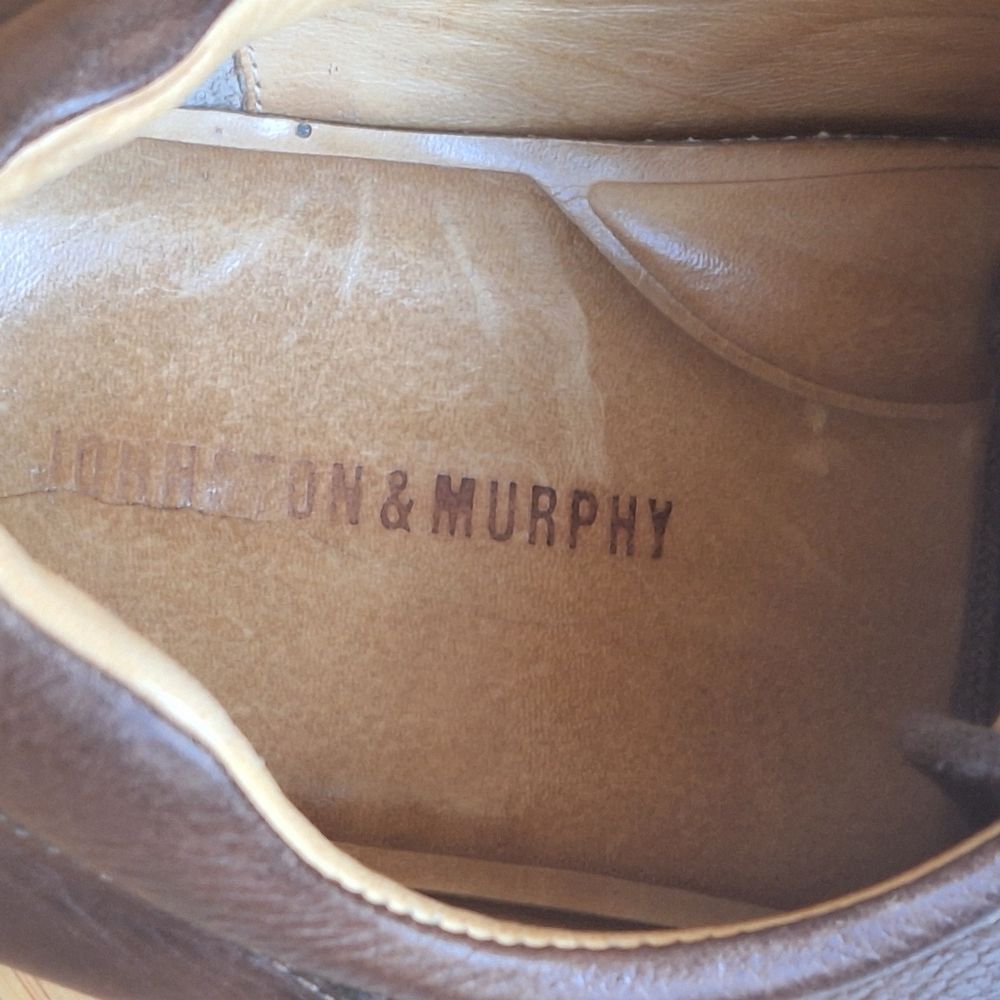 JOHNSTON & MURPHY Shuler Bicycle Brown Pebble Lace-up Size 10M Comfort & Style - Picture 9 of 16